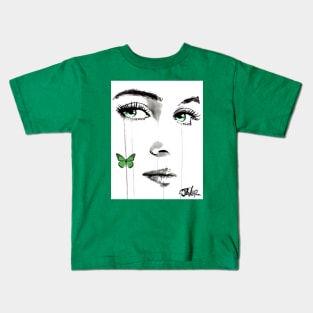 Green flutter Kids T-Shirt